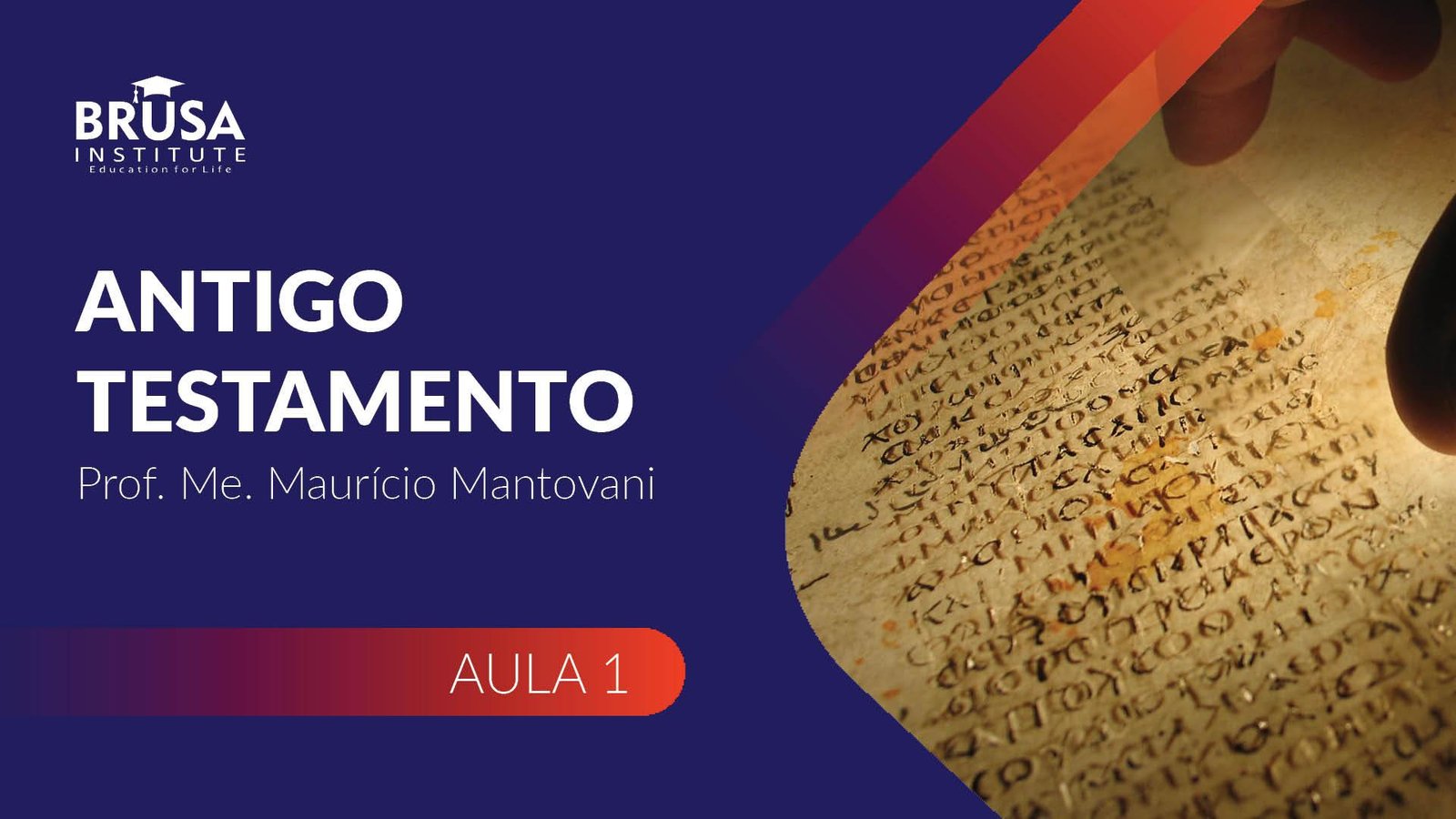 O Antigo Testamento é compreendido plenamente através da pessoa e obra de Jesus Cristo.